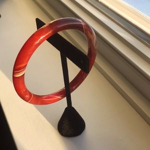 Vintage Artisan Swirled Glass Bangle